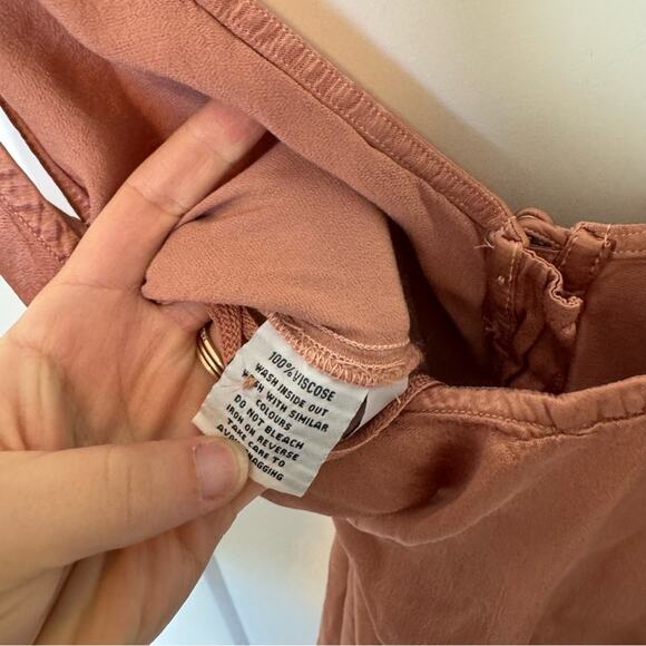 Anthropologie Ghost London Aletta Dress Sedona Pink Satin Button Down Maxi Small - Picture 6 of 6